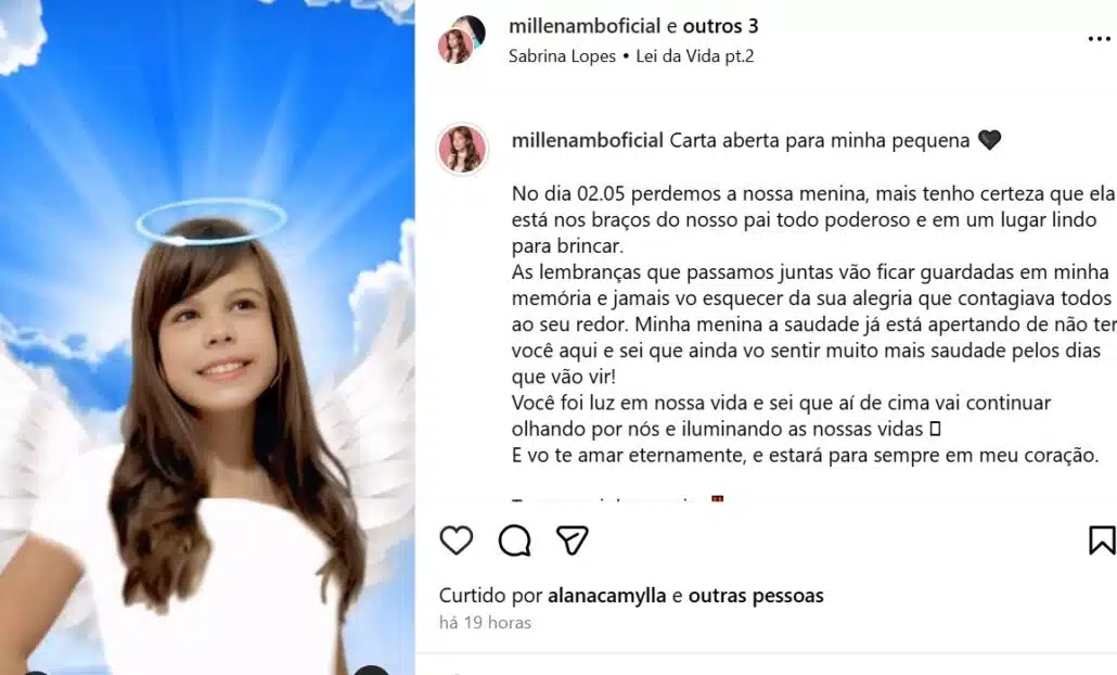 Homenagem da família para Millena Brandão