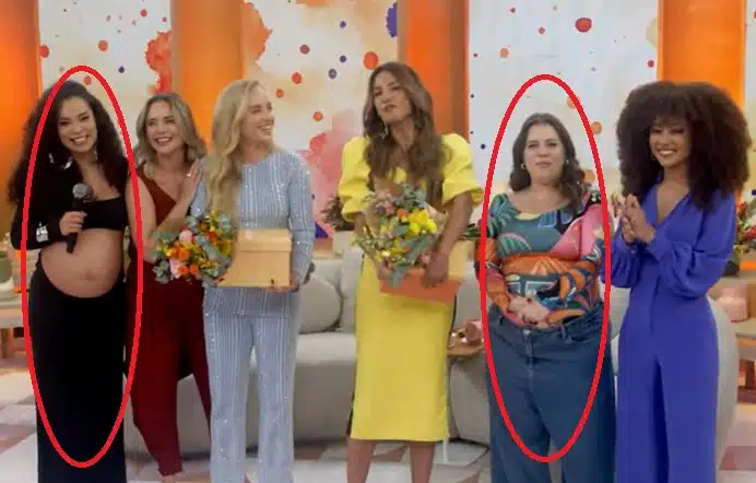Tati Machado e Micheli juntas com Angélica e Patrícia Poeta