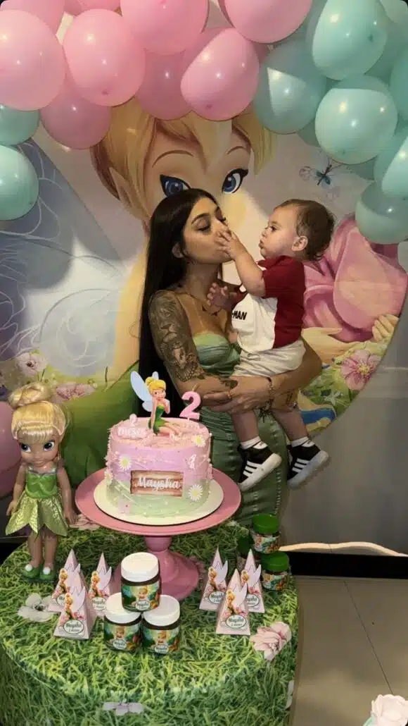 Kaleb, filho mais velho de Bia Miranda, foi na festa da irmã