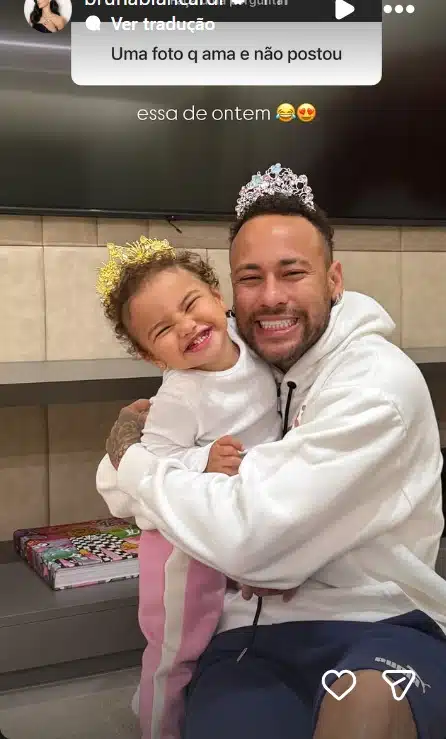 Bruna Biancardi revelando Neymar com Mavie