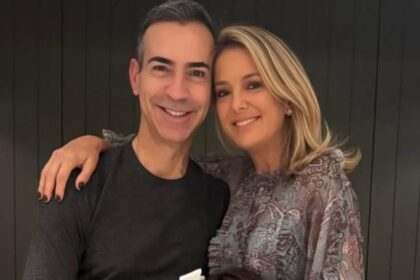 César Tralli e Tici Pinheiro mostram a filha se formando na escola americana