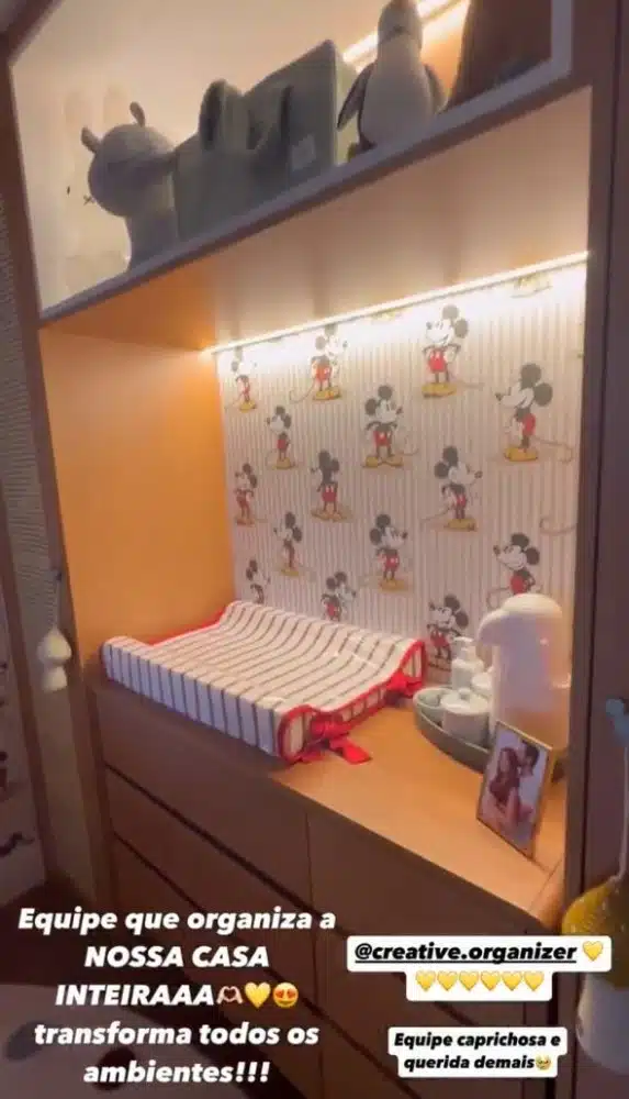 Dani Calabresa escolheu o Mickey para a decoração do quarto do bebê