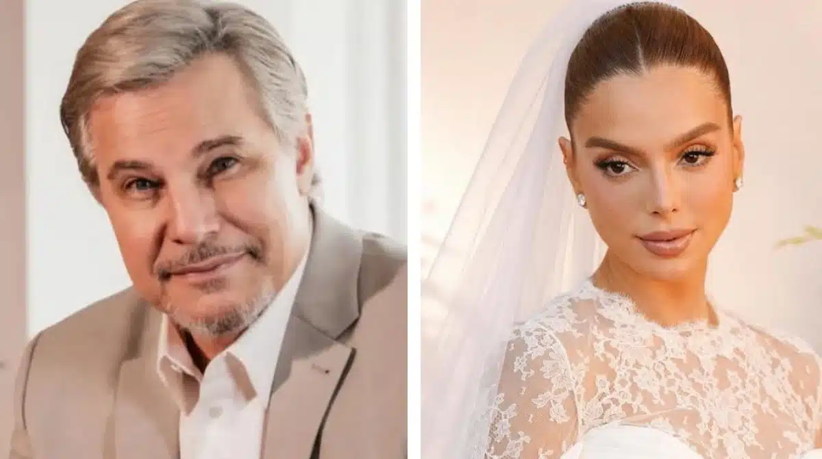 Edson Celulari posa com a família no casamento de Giovanna Lancellotti
