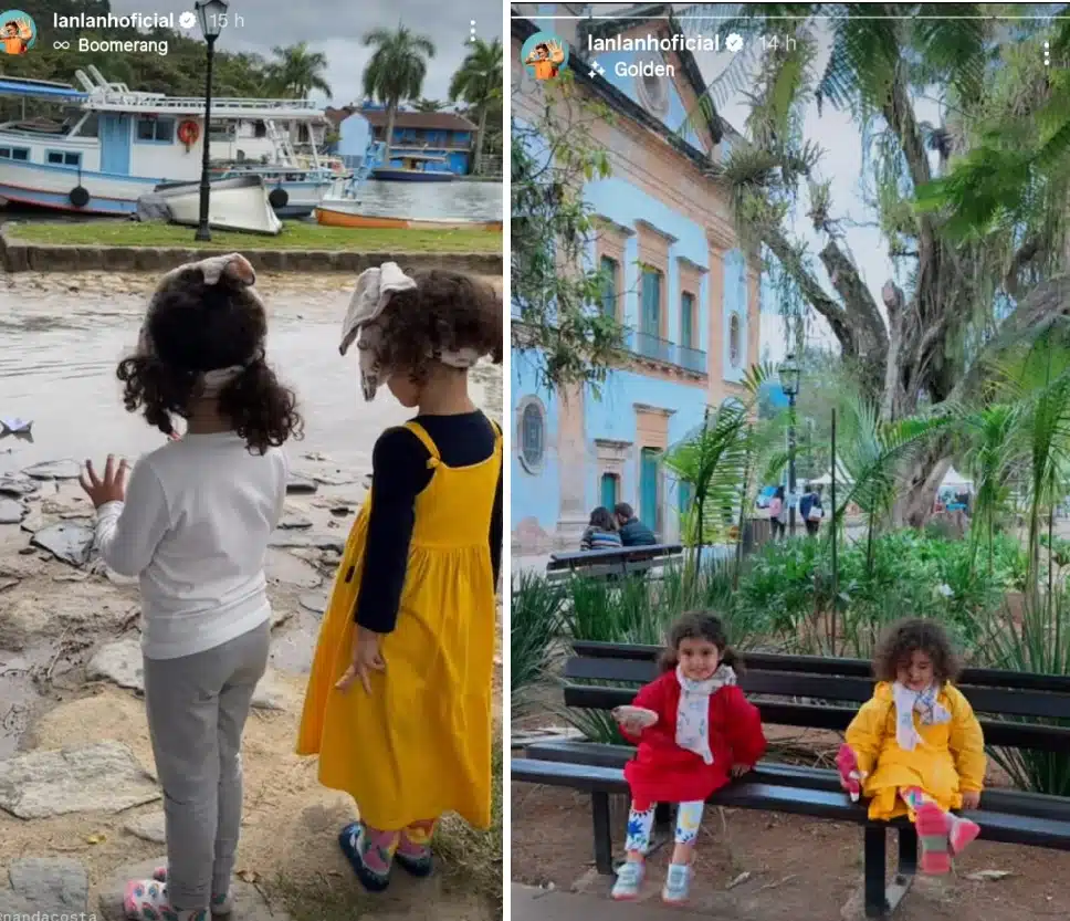 Filhas de Nanda Costa curtem passeio diferente e surpreendem 