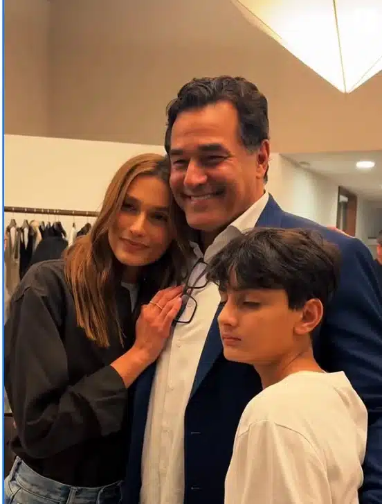 Luciano Szafir com dois dos seus filhos David e Sasha