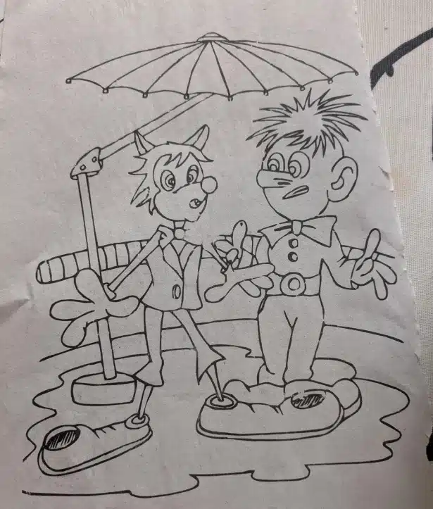 Mãe alertou sobre desenhos de colorir do seu filho