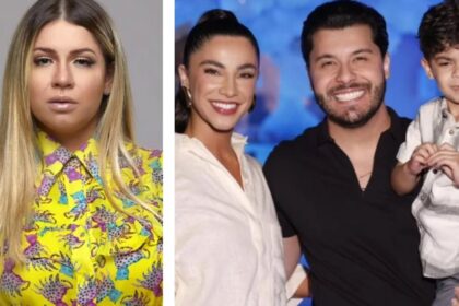 Filho de Marília Mendonça e Huff posa com o cabelo colorido junto com a madrasta