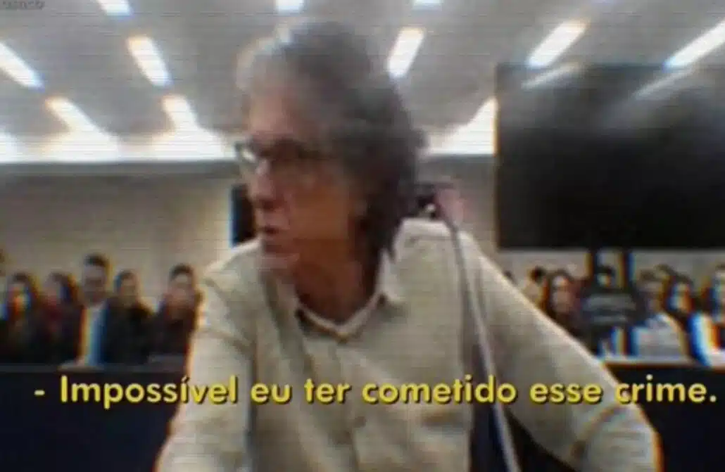Paulo Cupertino durante julgamento sobre o que fez com Rafael Miguel