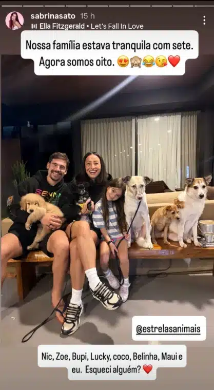 Sabrina Sato mostra novo membro de sua família e impressiona