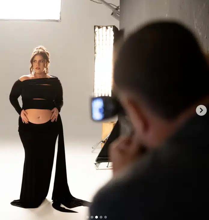 Ensaio gestante de Tati Machado feito por seu marido