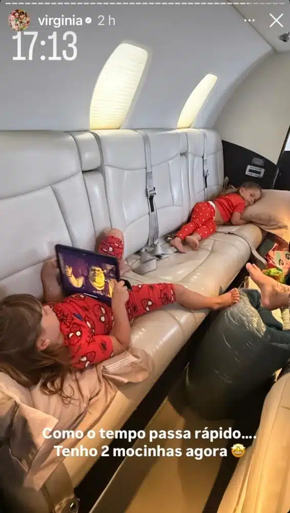 Virgínia Fonseca viaja com as Marias, no jatinho