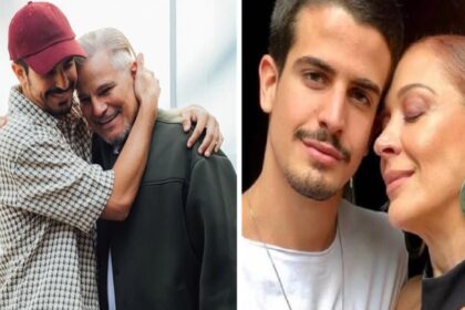 Filho de Edson Celulari surge com irmão bebê e posa em ensaio com o pai e surpreende