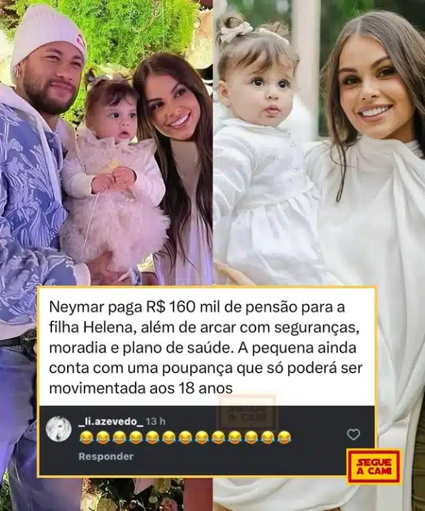 Amanda Kimberlly ironizando a pensão paga para Helena