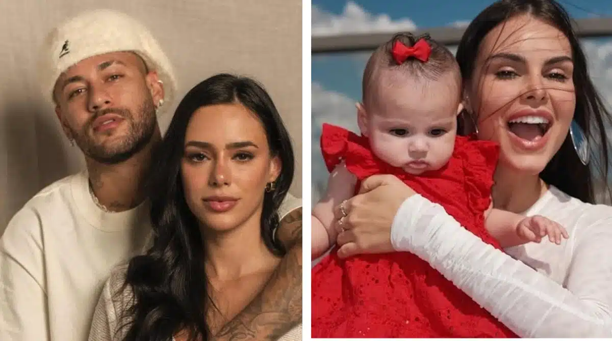 Bruna Biancardi acompanha Neymar na festa da filha