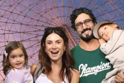 Thaila Ayala mostra seus filhos com Renato Góes fazendo pizza e impressionam