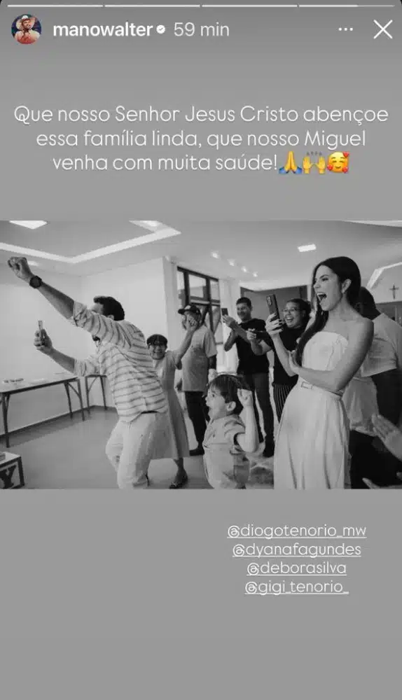 Mano Walter mostra a reação da família ao descobrir que é menino