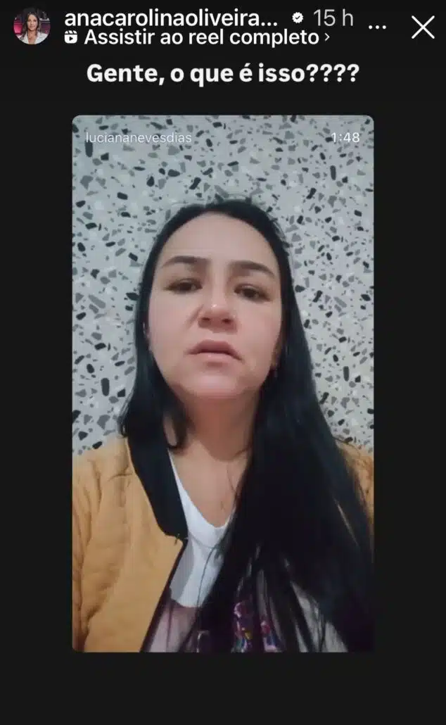 Mãe viveu situação semelhante ao que Anna Carolina Jatobá realizou