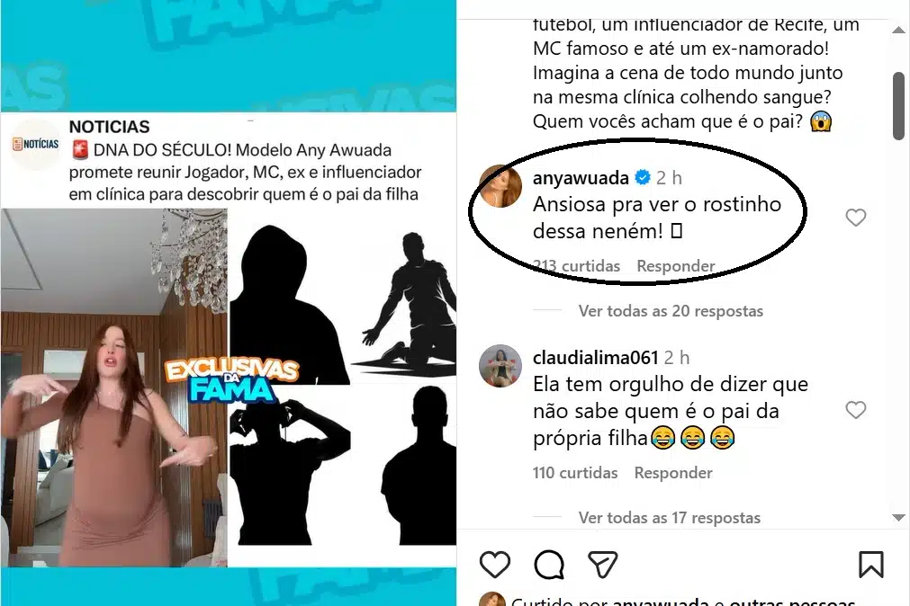Any Awuada desabafou sobre o teste de DNA