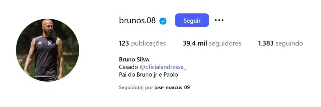 Bruno Silva falando de Andressa Marinho como a sua esposa