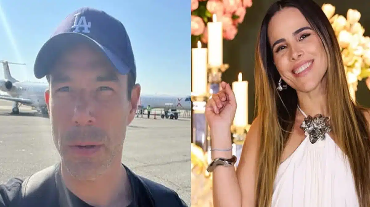 Ex de Wanessa Camargo surge com o filho em passeio nos EUA e surpreende
