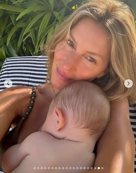 Gisele Bündchen junto com o filho caçula