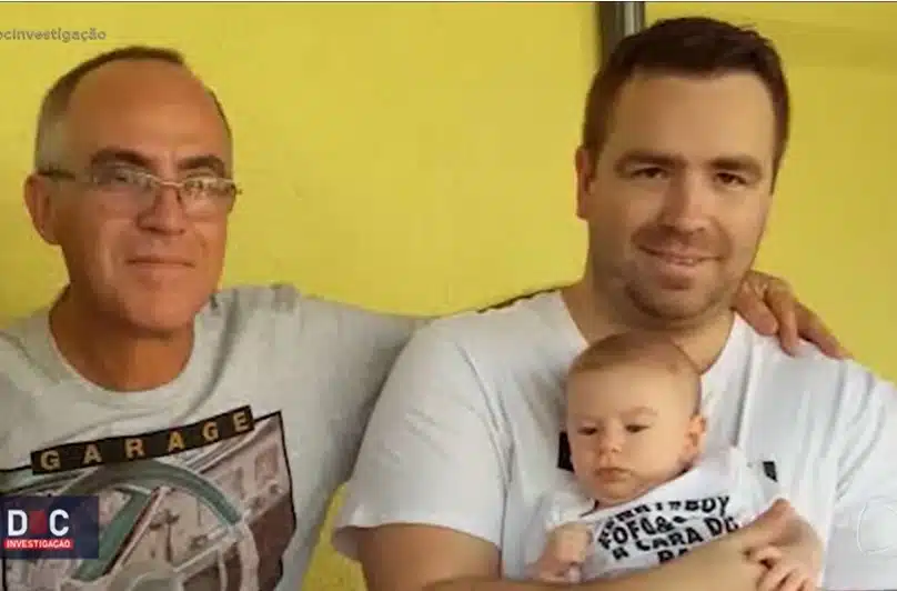 Menino Henry Borel com seu pai e avô paterno
