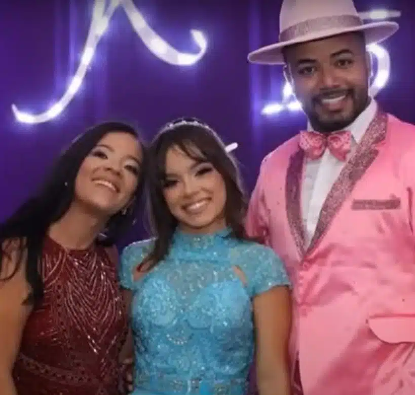 Kamylinha com a sua mãe e com Hytalo