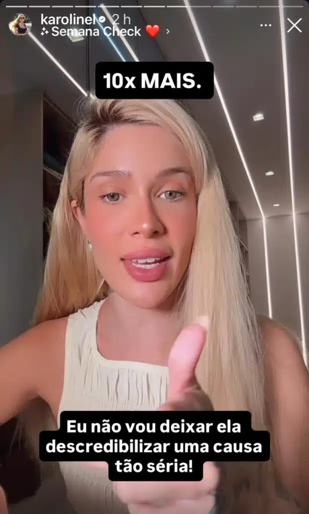 Karoline Lima revela que Tainá recebe 10 vezes mais de pensão do que ela recebia