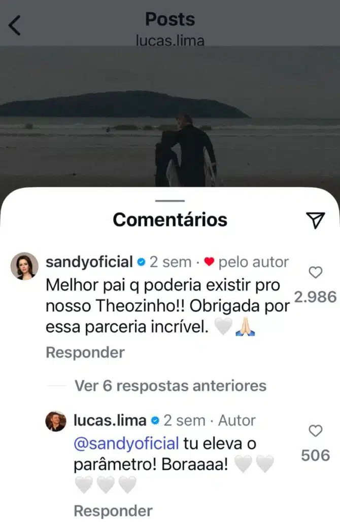 Sandy falou de Lucas Lima como pai