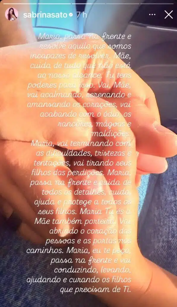 Sabrina Sato surpreende ao fazer um publicação