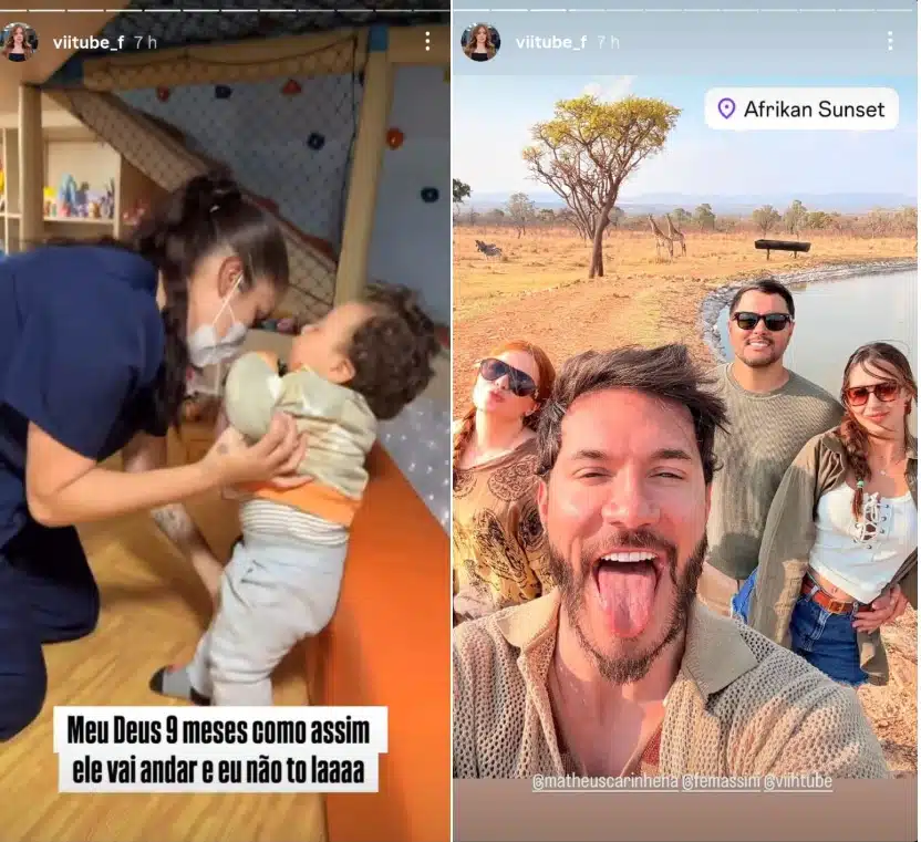 Em viagem África, Viih Tube celebra os primeiros passos do seu bebê e surpreende