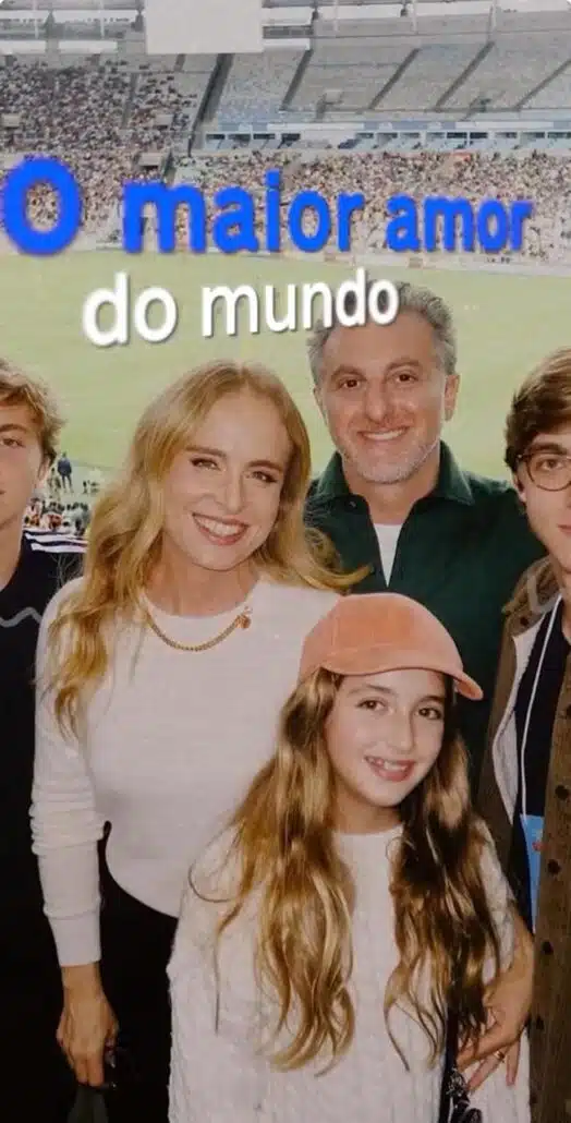 Angélica e Luciano Huck com os três filhos