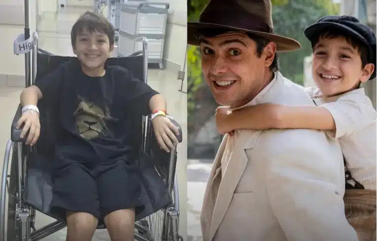 Ator mirim Davi Malizia foi internado
