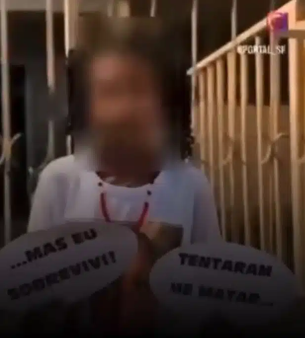 A irmã da menina Alana, avó tentou dar bolo para ela