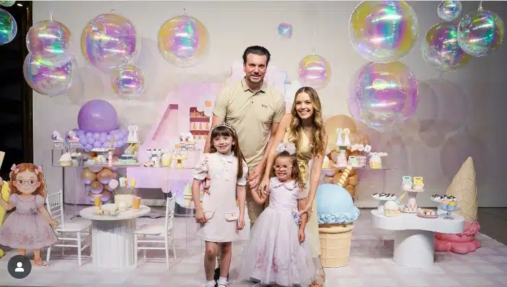 Thaeme celebra os 4 anos da filha com festa do sonhos e surpreende
