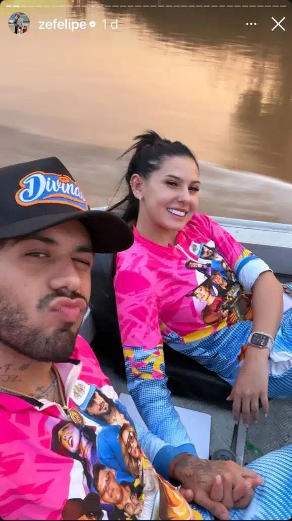 Em viagem com Leonardo, Zé e Ana posaram juntos e de mãos dadas