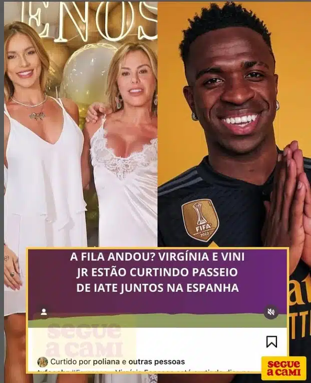 Esposa de Leonardo reagindo a notícia de Virgínia e Vini Jr