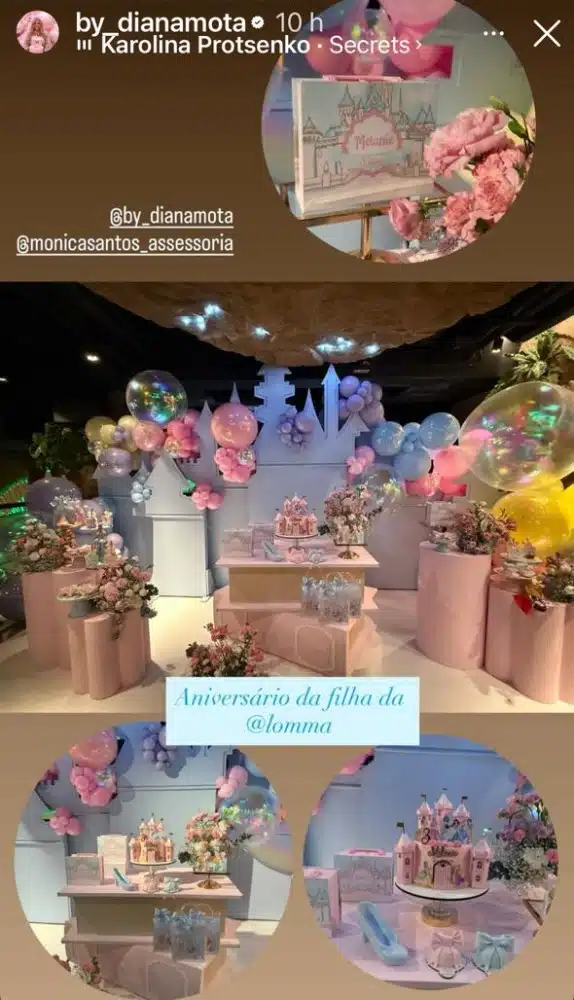 MC Loma faz linda festa para a filha de 3 anos