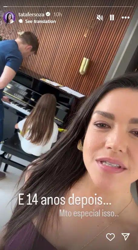Thaís Fersoza mostra filha tocando sucesso do pai após 14 anos e surpreende