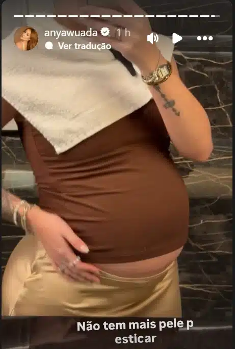 Any Awuada esta no final da sua gestação