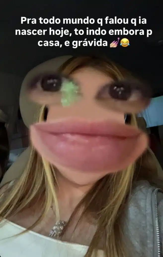 Any Awuada revelou que a filha ainda não nasceu