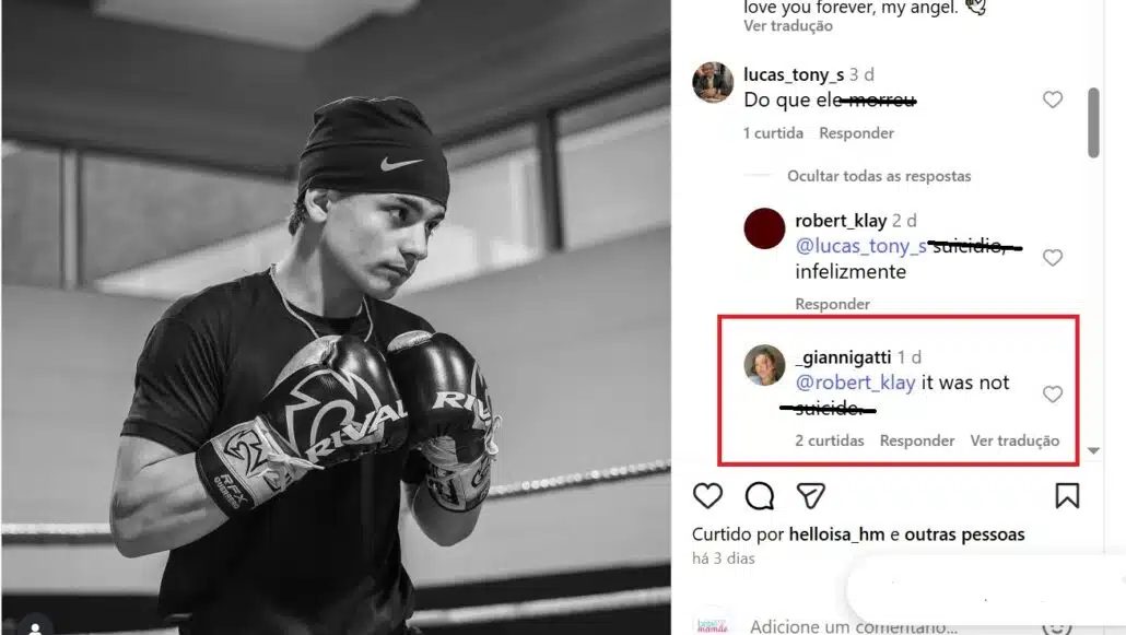 Prima de Arturo Gatti Jr falando da causa da partida dele