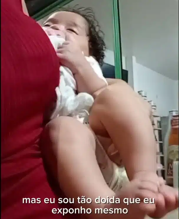 A bebê Melinda Sofia poucas horas antes de tudo acontecer