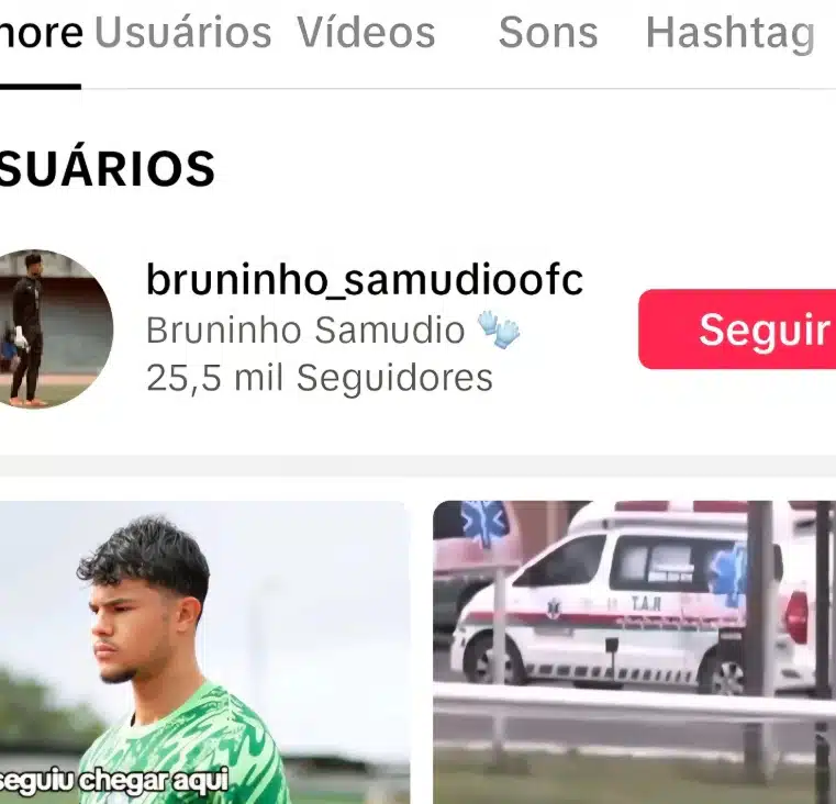 Perfil que se passa por Bruninho Samudio