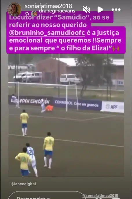 Mãe de Eliza Samudio falando de sua filha