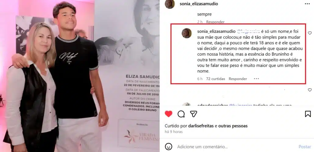 Mãe de Eliza Samudio decidiu sobre o nome do neto