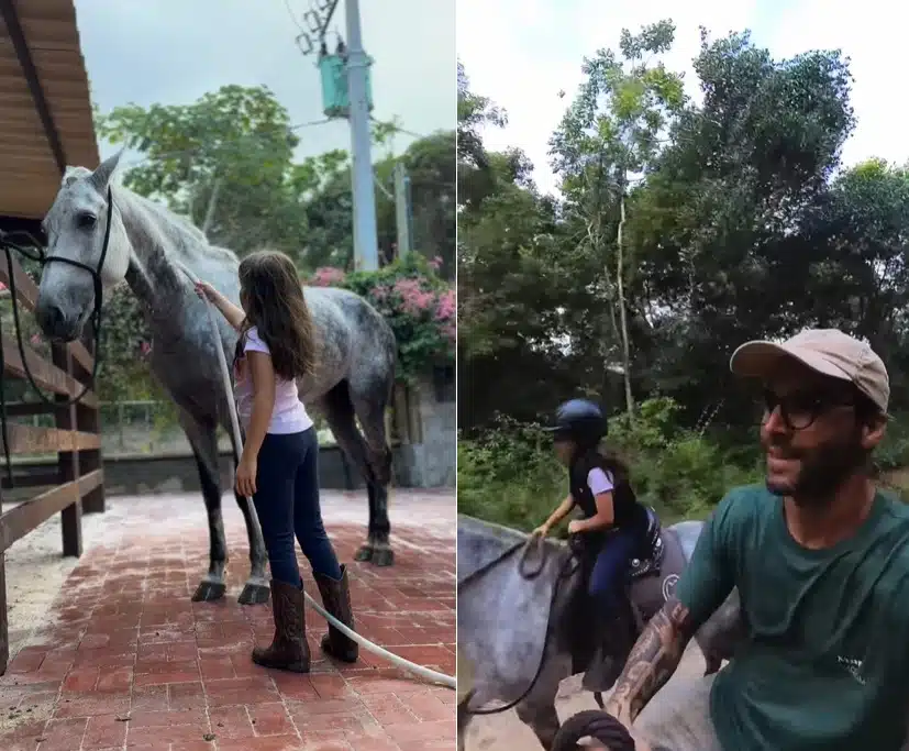 Daniel Cady mostra sua filha com Ivete Sangalo andando a cavalo e surpreende