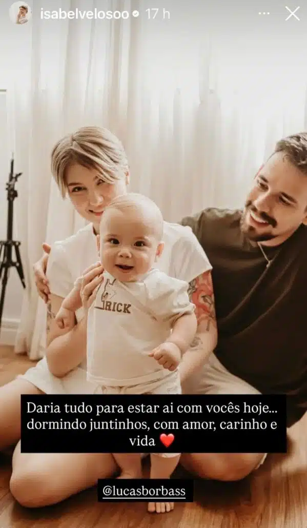 Isabel Veloso faz desabafo sobre distância do bebê