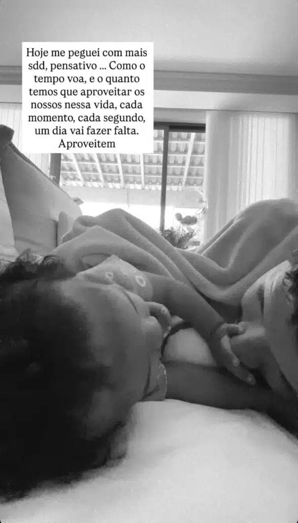 Yuri Lima surgiu com sua bebê com Iza e falou sobre saudade