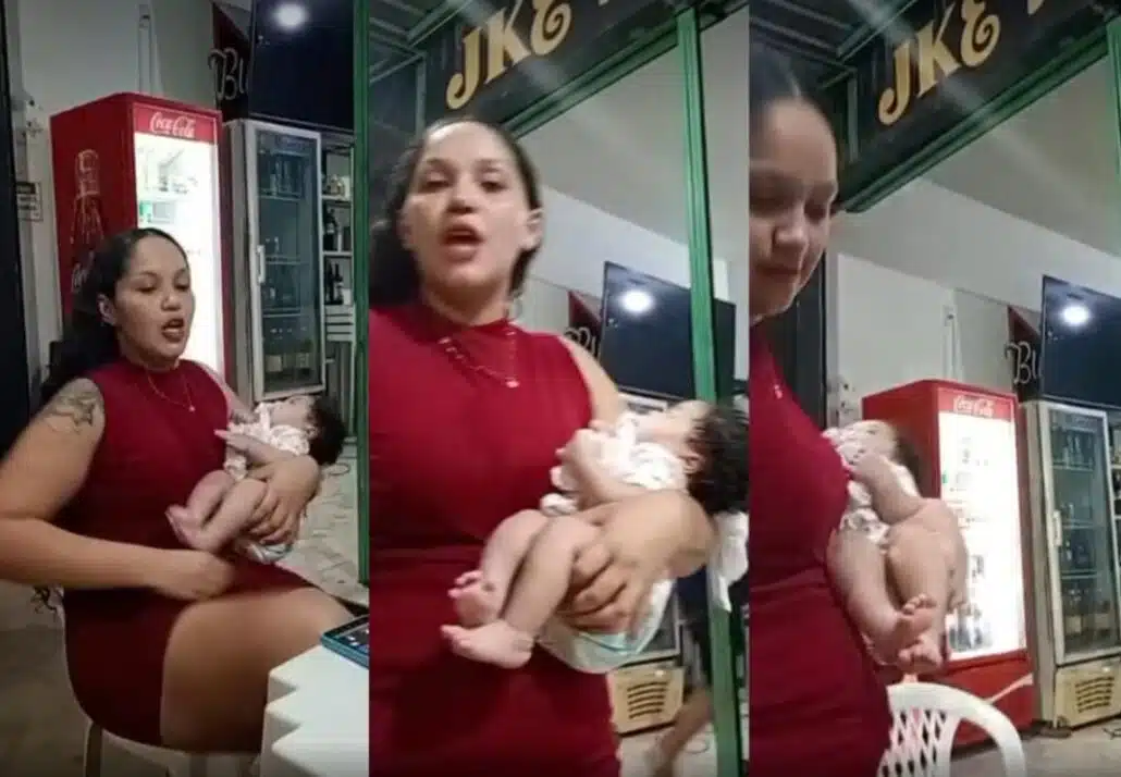 A mãe com a bebê Melinda Sofia, pais foram responsabilizados
